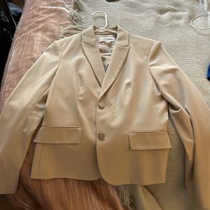Cream colored suit jacket Calvin Klein